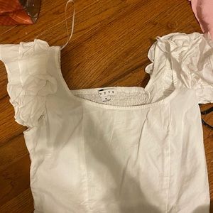 Lightly worn white crop top